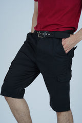 Prepare for warm weather with Xea Black Ripstop cargo shorts for men. Features spacious cargo pockets, an action gusset, and secure concealed snaps.