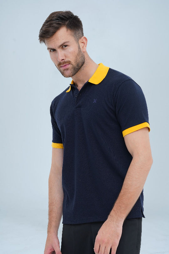 - Men's Casual Polo Shirt - Navy - Xea Clothing