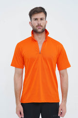 Pique Polo Shirt Vibrant Orange