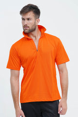 Pique Polo Shirt Vibrant Orange