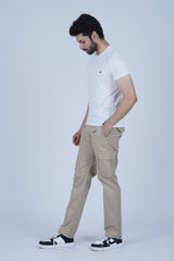 Cargo Pants Front Pockets - Beige