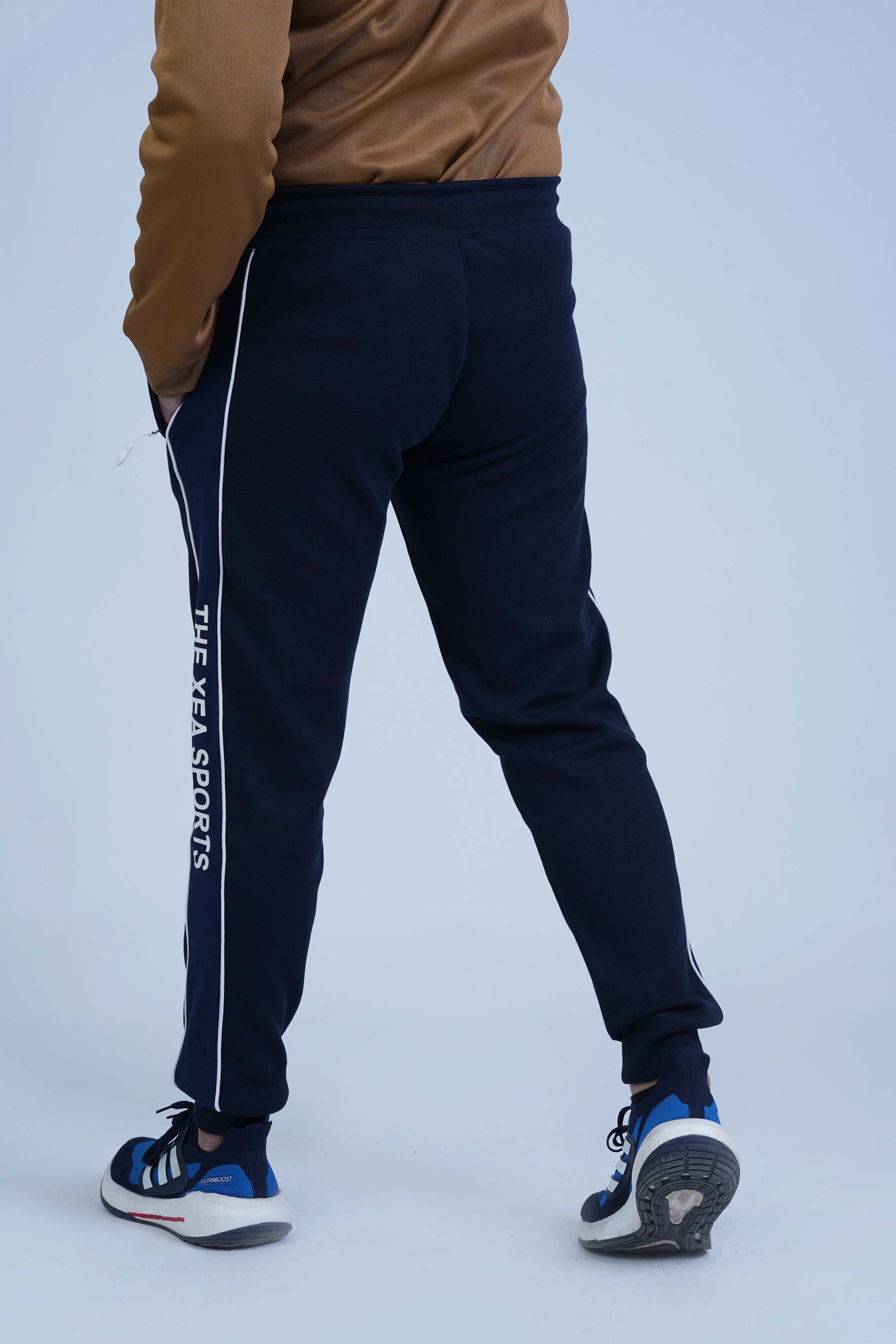 The Xea Men's Clothing - Solid Blue Sports Trouser for Men's - Solid Blue Jogger pants - Xea Clothing