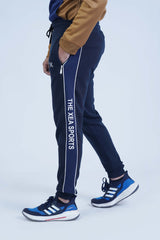 Sporty Vibes: The Xea Solid Blue Men Sports Trouser - Solid Blue Jogger pants - Xea Clothing
