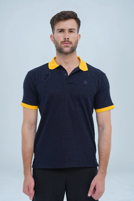 - Men's Casual Polo Shirt - Navy - Xea Clothing