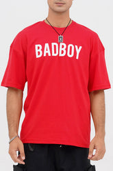 Black Oversized Graphic T-Shirt – Bad Boy Front Design and Back Smoking Boy Illustration