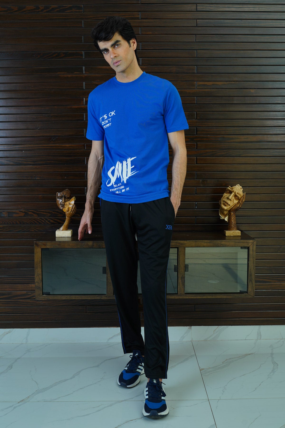 xea royal blue t shirt