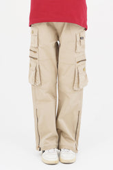 xea clothing, unisex, oversized, streetwear, loose bottom, baggy, loose fit, cargo, pants, trousers buy online in Pakistan. -  Streetwear Cargo Pants / Beige - Xea Clothing