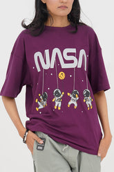 XEA Clothing NASA Graphic Oversized T-Shirt – Trendy Space-Inspired Streetwear