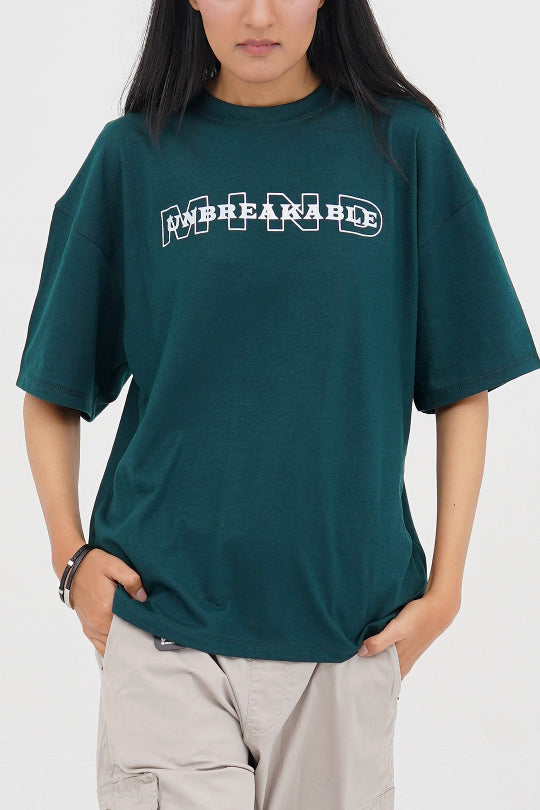 Green Oversized Urban Streetwear Graphic Tee – Trendy Casual Wear by XEA Clothing