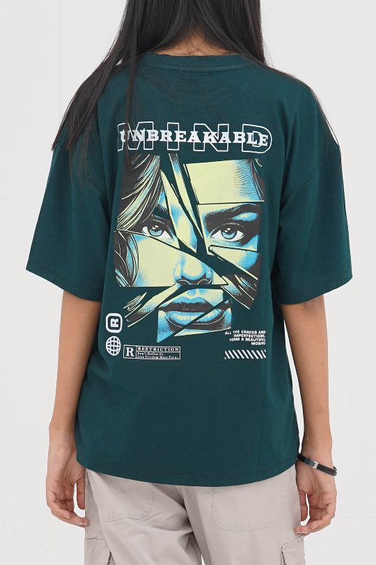 XEA Clothing Green Oversized T-Shirt – Urban Streetwear Style for Men and Women