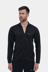 Stay warm and motivated with our sleek black Men's Activewear Winter Tracksuit. Featuring moisture-wicking technology, it's perfect for both high-intensity training and casual wear. Stay dry and look sharp all winter long!