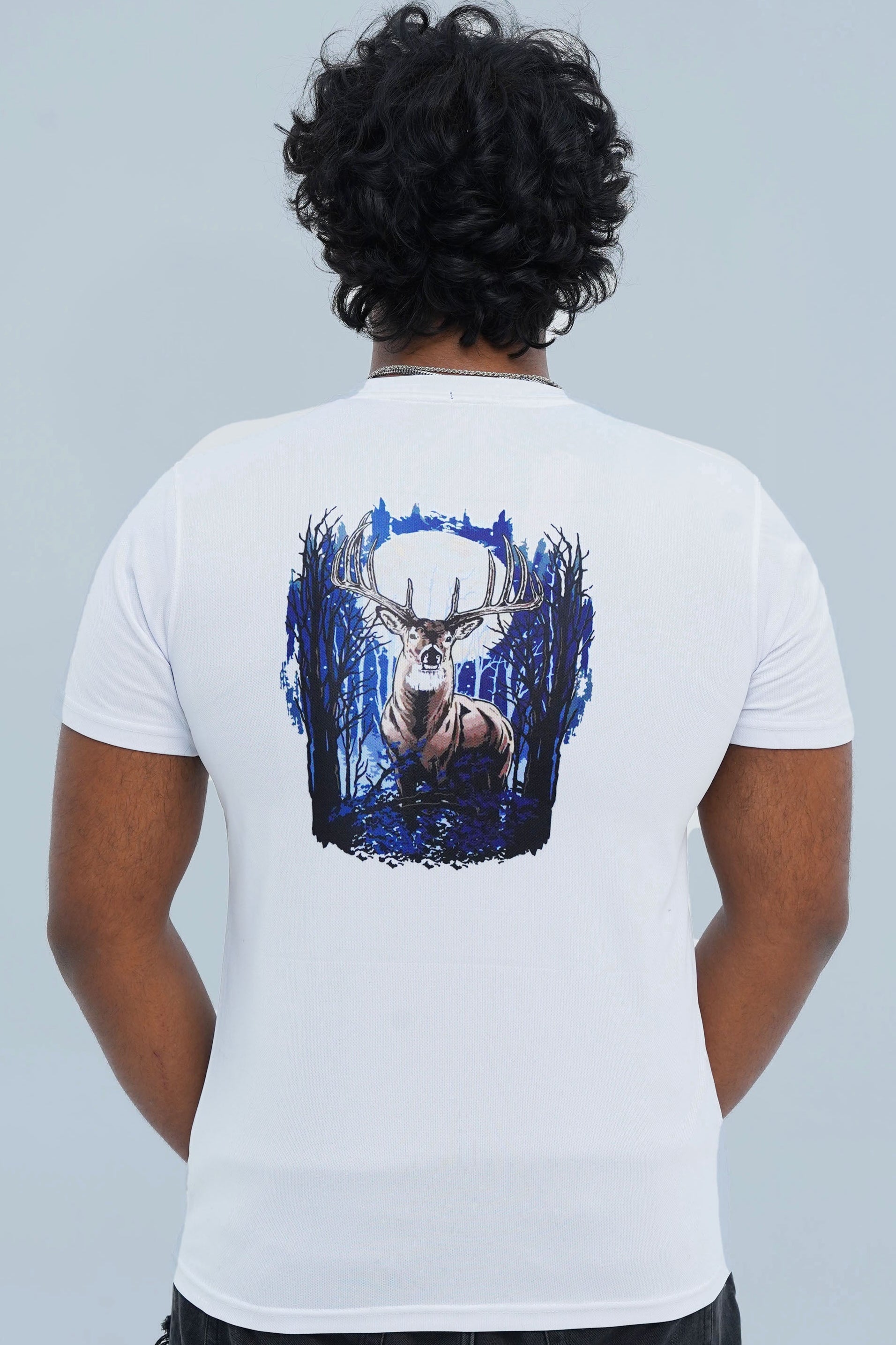 Explore nature with Xea Swamp Deer White T-Shirt. Features a beautiful 3D print of swamp deer on white canvas. Ideal for outdoor activities or casual wear. - Swamp Deer White T-Shirt - Xea Clothing