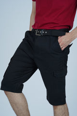 Prepare for warm weather with Xea Black Ripstop cargo shorts for men. Features spacious cargo pockets, an action gusset, and secure concealed snaps.