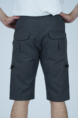 High-Quality Men's Cargo Shorts in Grey Perfect for everyday wear and outdoor activities, these Grey Cargo Shorts have 6 functional pockets, including convenient side zippers. -  Everyday Essentials Cargo Shorts - Grey - Xea Clothing