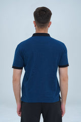 Men's Casual Polo Shirt - Blue Zodiac