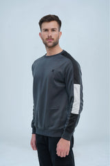 -  Striking Sleeves Grey Sweatshirt - Xea Clothing -  Striking Sleeves Grey Sweatshirt - Xea Clothing