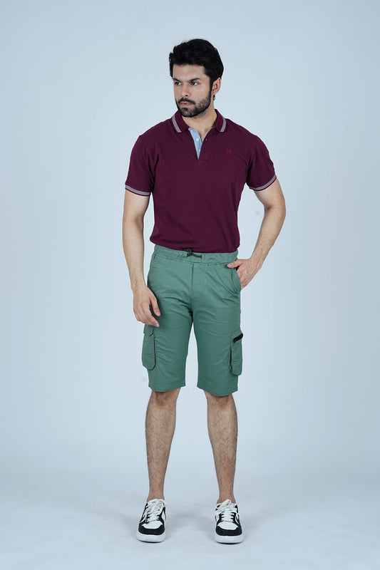 Men's Shorts Green - Cargo Shorts – XEA The perfect combination of style and functionality: Everyday Essentials Cargo Shorts - Green. With six pockets, including a side zip and flap pocket, these shorts are perfect for everyday wear and outdoor activities.