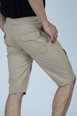 Casual Cargo Shorts for Men | Cargo | Beige Color Ideal for daily wear and outdoor activities, these Beige Everyday Essentials Cargo Shorts have 6 functional pockets, including a zip pocket.