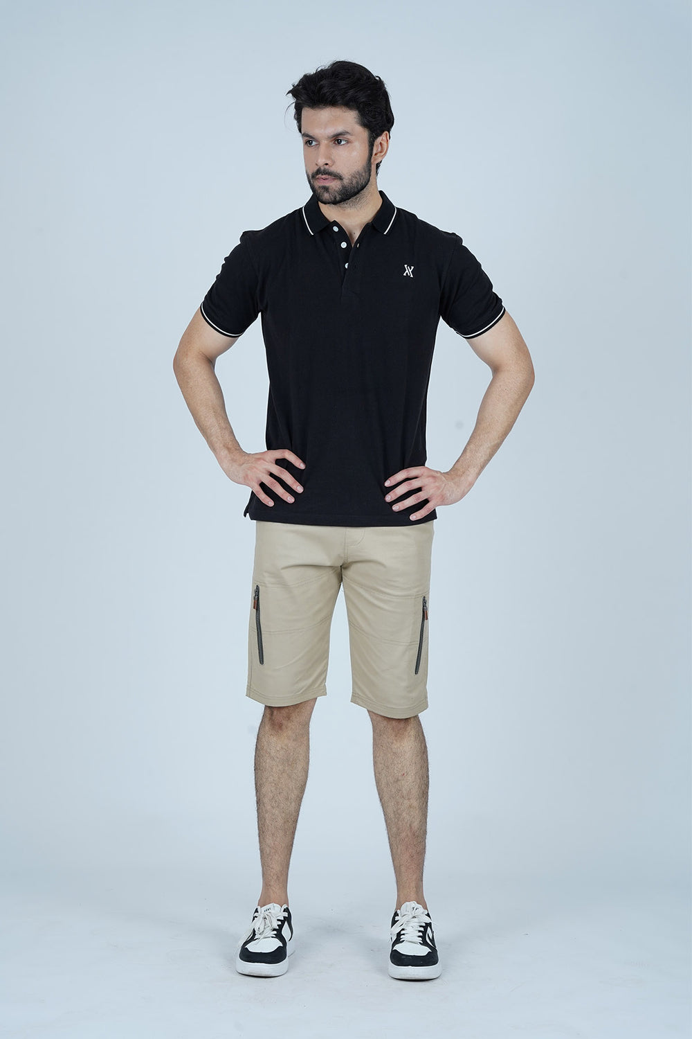 Casual Cargo Shorts for Men | Cargo | Beige Color Ideal for daily wear and outdoor activities, these Beige Everyday Essentials Cargo Shorts have 6 functional pockets, including a zip pocket.