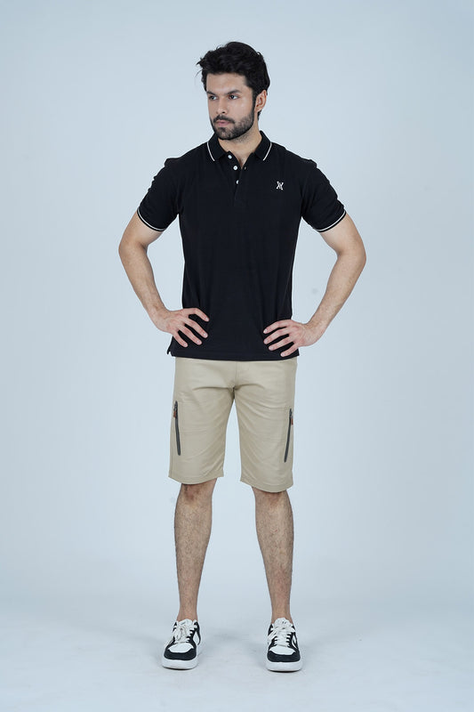 Casual Cargo Shorts for Men | Cargo | Beige Color Ideal for daily wear and outdoor activities, these Beige Everyday Essentials Cargo Shorts have 6 functional pockets, including a zip pocket.