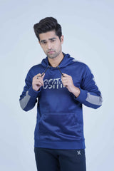 Premium Positive Navy Blue Grey Men Hoodie by The Xea Men's Fashion -  Graphic Hooded Sweatshirt Navy - Xea Clothing