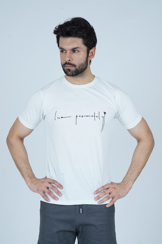Letter Graphic White T-Shirt