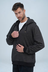 Unleash your fashion-forward side with Xea charcoal hoodie for men! This versatile zip-up keeps you warm and stylish, allowing you to zip it up for a bold look or wear it open to show off your unique style.
