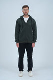 Experience luxurious warmth and style with Xea men's racing green zip up hoodie. Elevate your fashion sense by zipping it up or leaving it open.