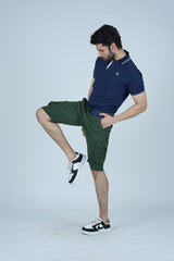 Cargo Shorts for Men's - Olive Green Shorts – XEA Maximize your style with Xea Olive Green Cargo Shorts. 6 pockets and adjustable waistband make them perfect for any activity, offering storage and comfort. -  Easygoing Cargo Shorts - Olive Green - Xea Clothing