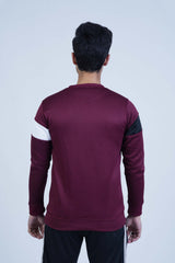 Urban Stripe Maroon Sweatshirt - The Xea Collection