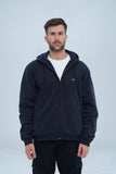 Xea navy hoodie for men is the perfect combination of warmth and style. Whether you choose to zip it up or leave it open, you'll make a statement with this versatile piece.