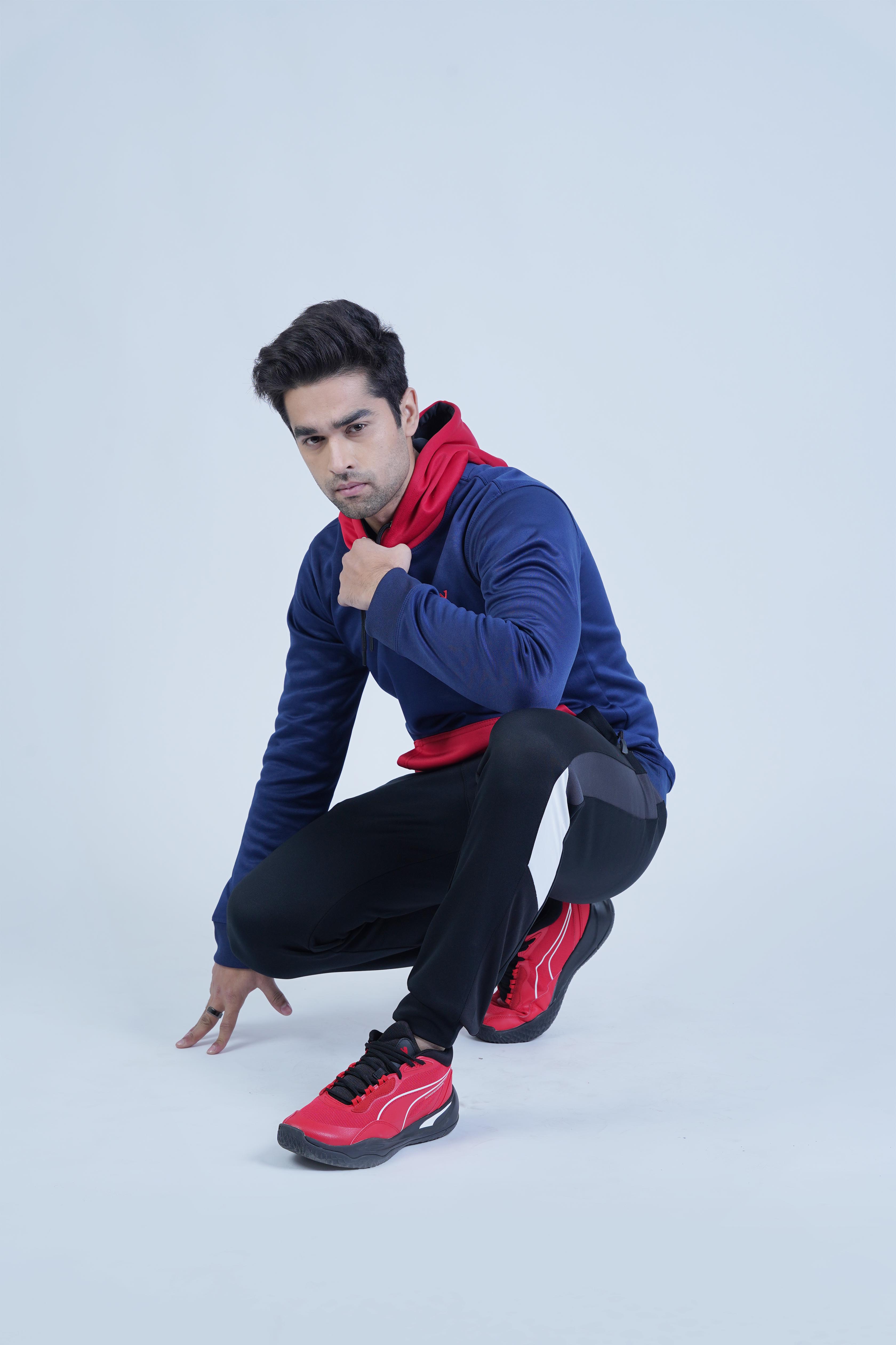 Men's Relaxed Fit Navy Blue Hoodie