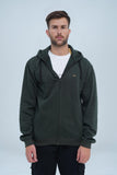 Experience luxurious warmth and style with Xea men's racing green zip up hoodie. Elevate your fashion sense by zipping it up or leaving it open.