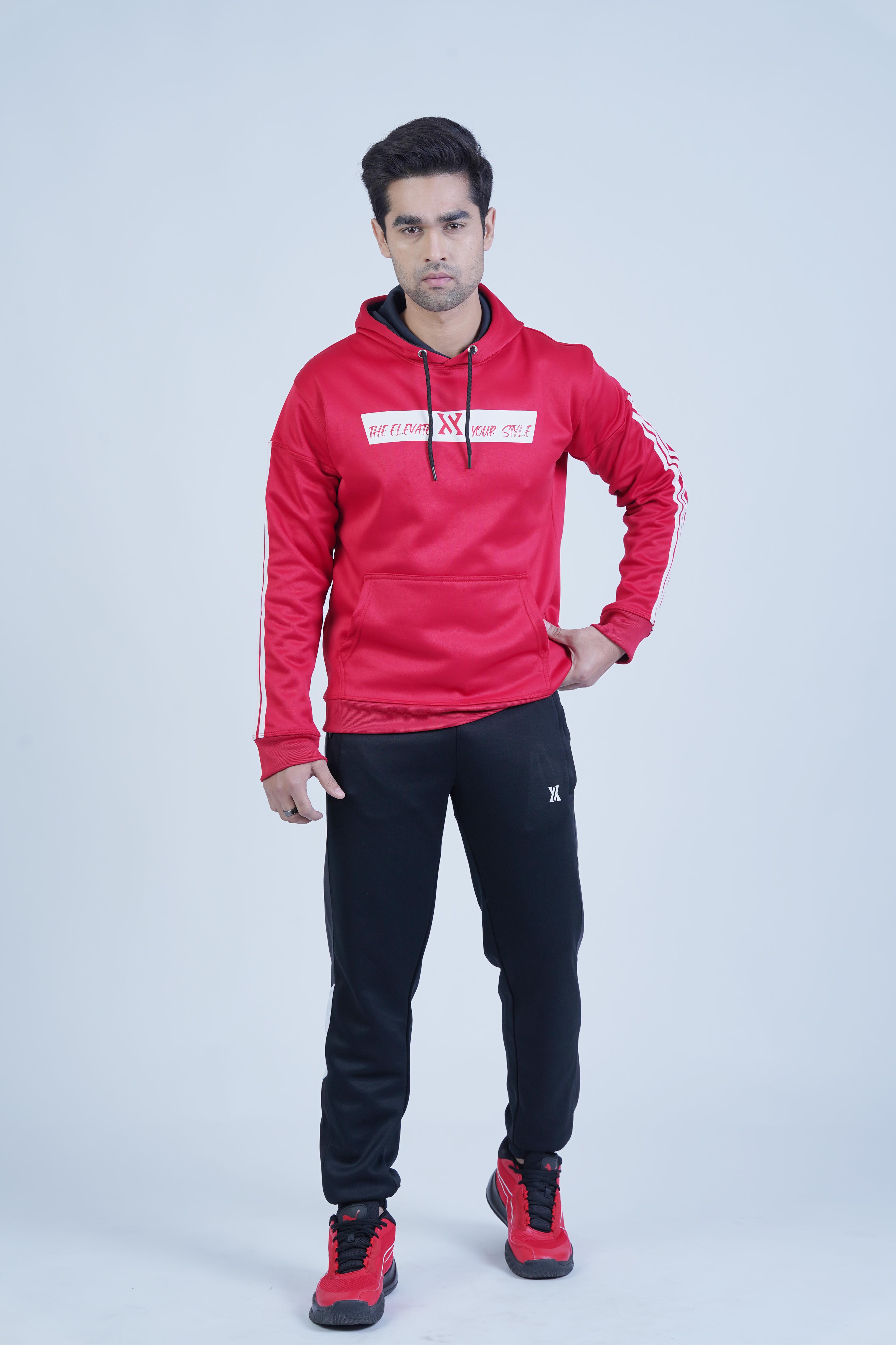 Urban 2.0 Red Hoodie - The Xea Men's Clothing Collection