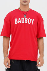 Black Oversized Graphic T-Shirt – Bad Boy Front Design and Back Smoking Boy Illustration