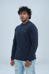 The Xea Graphic Free navy Sweatshirt provides a balanced combination of comfort and style for men. Designed for daily wear, this sweatshirt is lightweight, soft, and perfect for layering. -  Graphic Free Navy Sweatshirt - Xea Clothing
