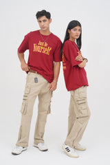 xea clothing, unisex, oversized, streetwear, loose bottom, baggy, loose fit, cargo, pants, trousers buy online in Pakistan. -  Streetwear Cargo Pants / Beige - Xea Clothing