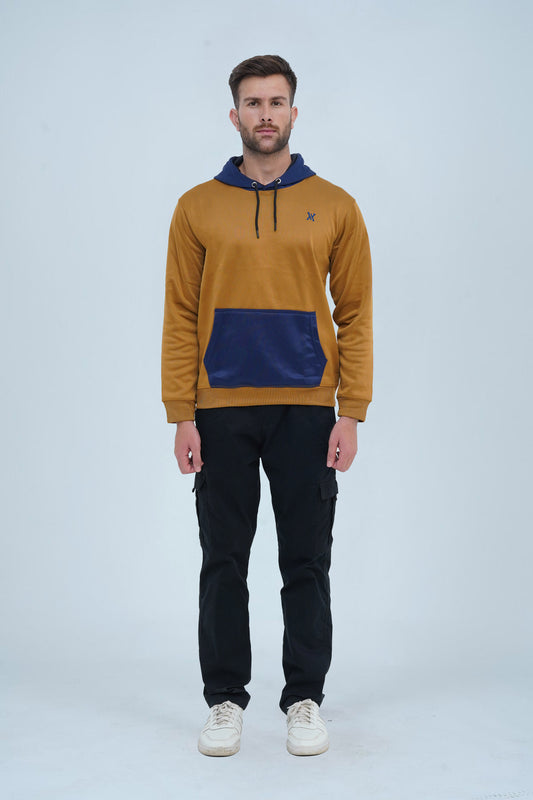 Men's Hoodie Limed Oak and Navy