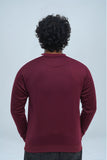 Maroon Street Style Sweatshirt for men, designed for comfort and a trendy streetwear appearance