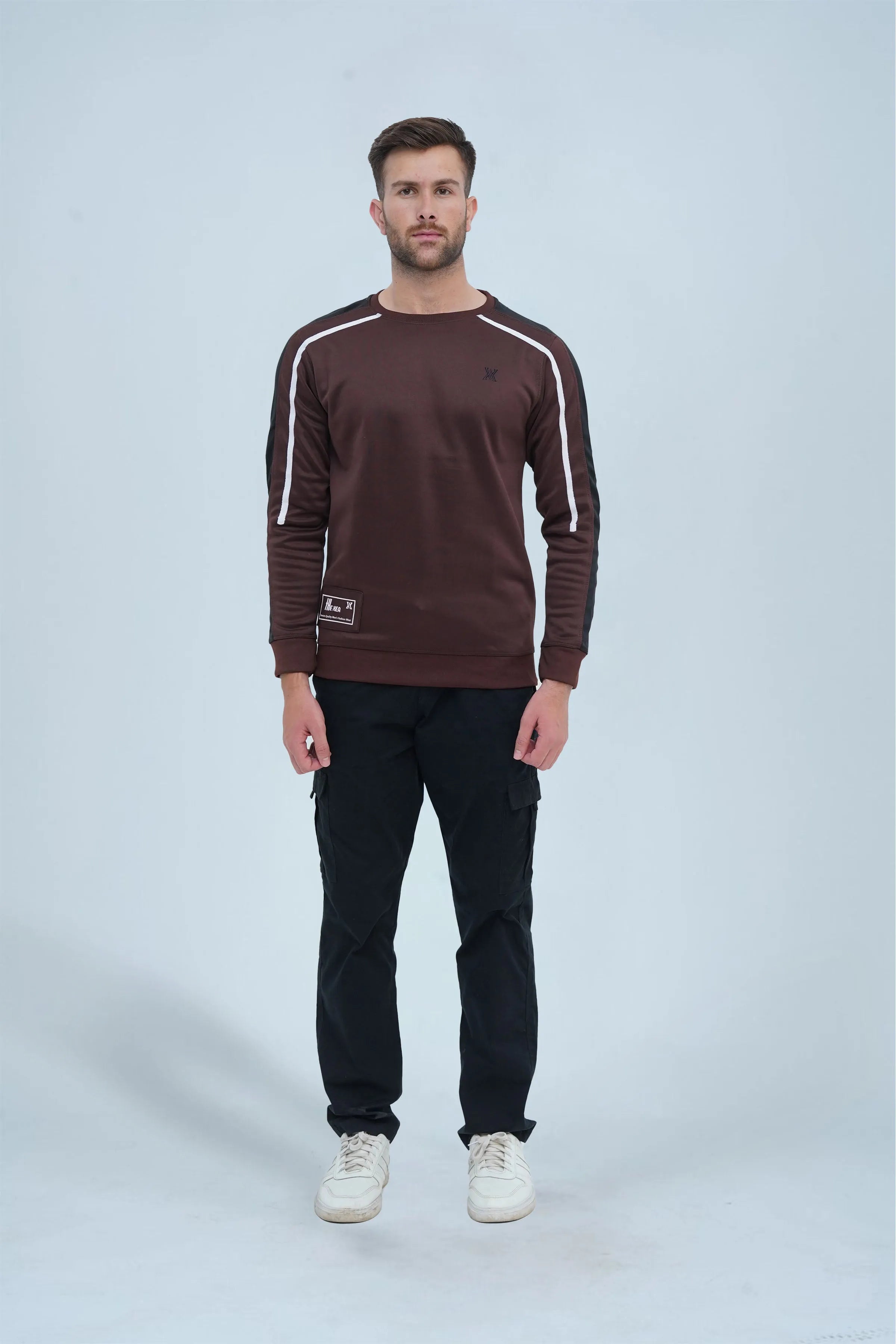 Stay comfortable and fashionable with our Street Wear Brown Sweatshirt for men's. Crafted with high-quality materials, this sweatshirt is ideal for every event. -  Street Wear Brown Sweatshirt - Xea Clothing -  Street Wear Brown Sweatshirt - Xea Clothing