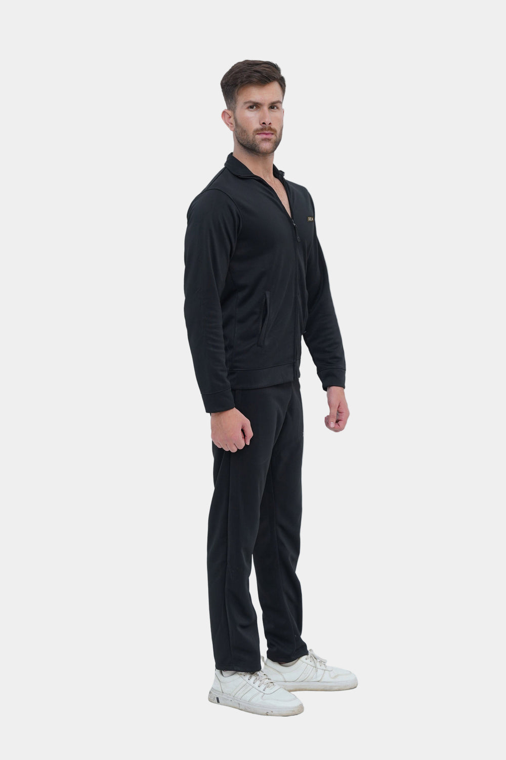 Stay warm and motivated with our sleek black Men's Activewear Winter Tracksuit. Featuring moisture-wicking technology, it's perfect for both high-intensity training and casual wear. Stay dry and look sharp all winter long! -  Men's Activewear Winter Tracksuit - Xea Clothing