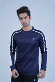 Men's Bold Navy Streetwear Sweatshirt, offering a trendy and comfortable look for urban street style.