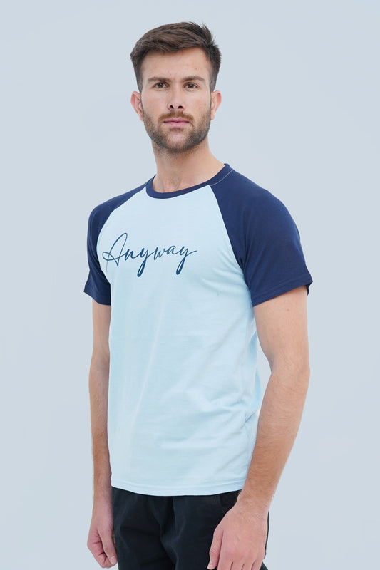 Level up your style with the Xea Men's Reglan T-Shirt. The bold 'Anyway' print and simple Reglan sleeves add a touch of flair. Perfect for any occasion, this tee will inspire you to pursue your aspirations with unwavering drive.