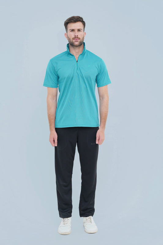 Upgrade your style with Xea Pique Polo Shirt Sea Green. Made with high-quality materials and a zip placket for a sleek and refined look.