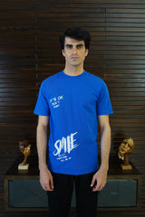 Typographic Royal Blue T-Shirt