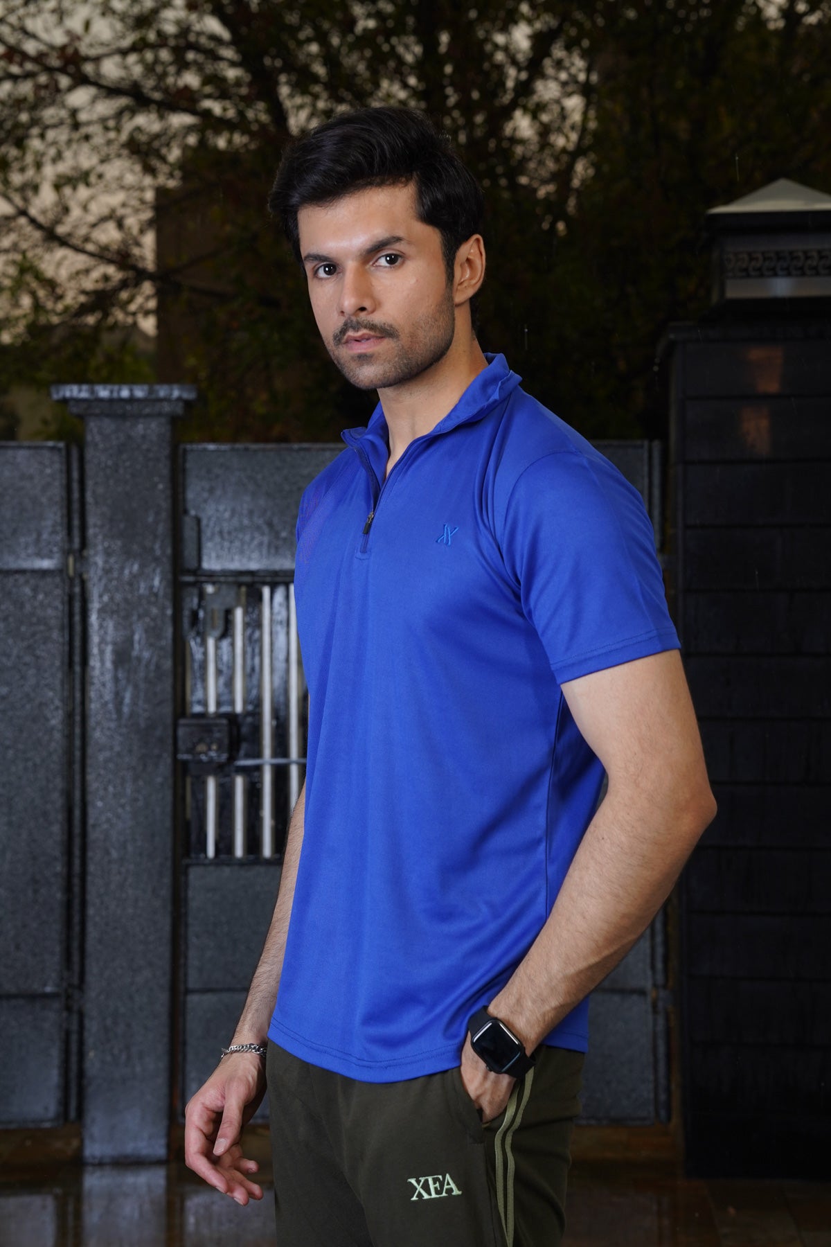 Upgrade your look with our Royal Blue Plain Pique Polo Shirt. Made with high-quality materials and a zip placket, this shirt exudes a classy and refined style.