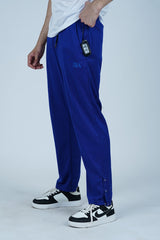 Royal Blue Men's Jogger pants have side double pockets and bottom hem with tree buttons for style and comfort. -  Royal Blue Men's Jogger pants - Xea Clothing