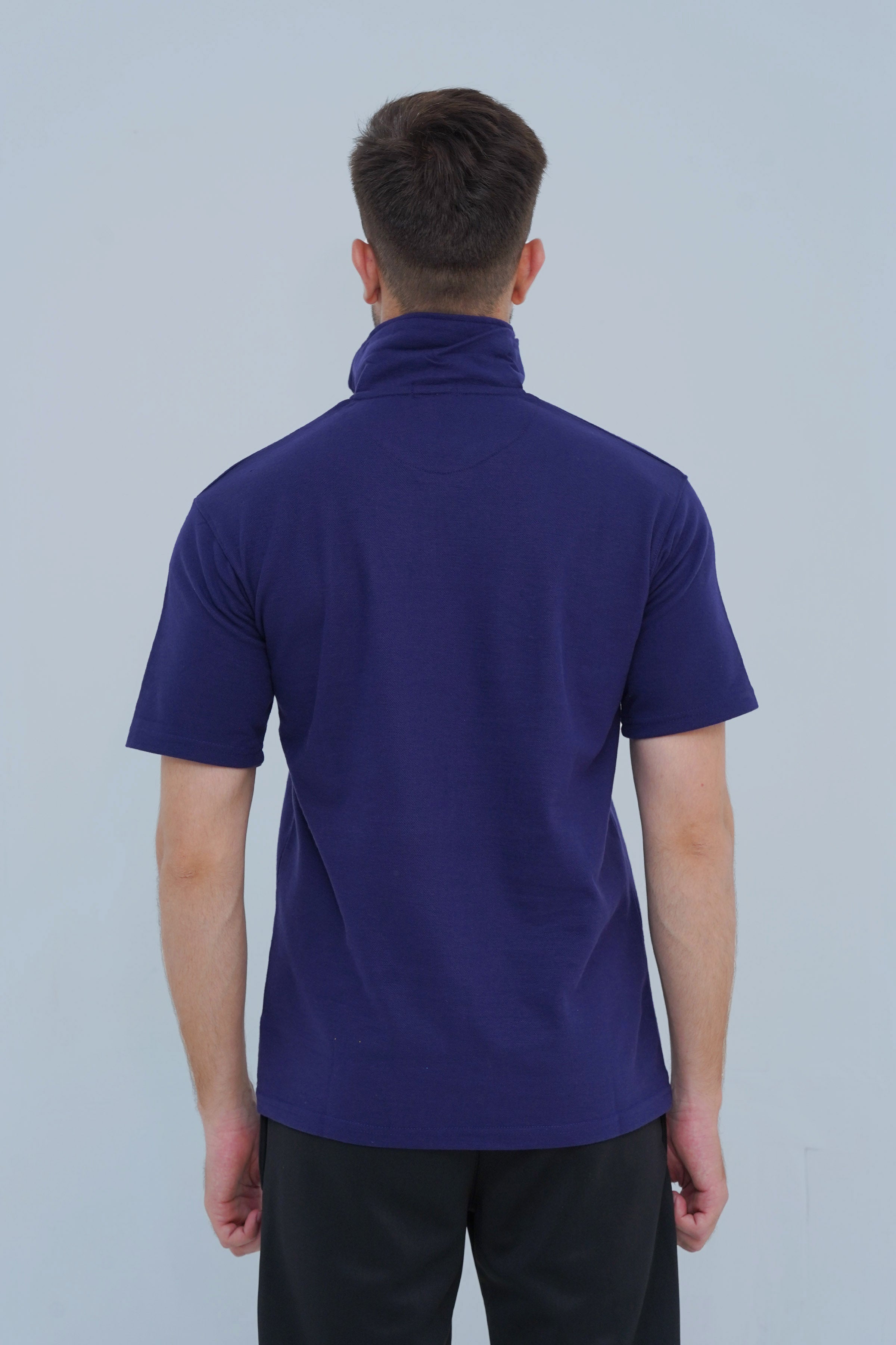 Upgrade your casual look with Xea Pique Polo Shirt in deep purple. Modern zip placket and high-quality fabric for a sophisticated and stylish appearance.