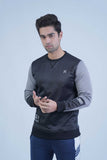 Add a modern touch to your wardrobe with this stylish black sweatshirt for men. Featuring eye-catching contrast sleeves, it's perfect for elevating your casual look. You can easily pair it with jeans or joggers and create a versatile and trendy outfit.