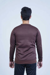 Stay warm and stylish this winter with our men's Brown Sweatshirt! Made from quality materials and featuring a striking white sleeve panel, it's the perfect addition to your wardrobe. -  Bold Sleeves Brown Sweatshirt - Xea Clothing -  Bold Sleeves Brown Sweatshirt - Xea Clothing